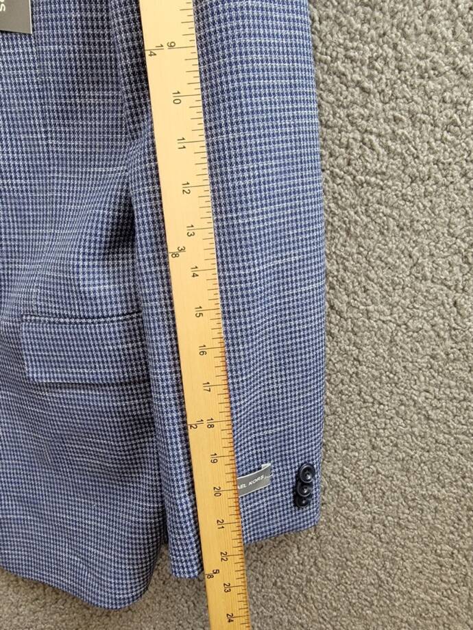 Michael Kors Classic Fit Stretch Suit Jacket Big Boys 20R Blue Button Front L/S