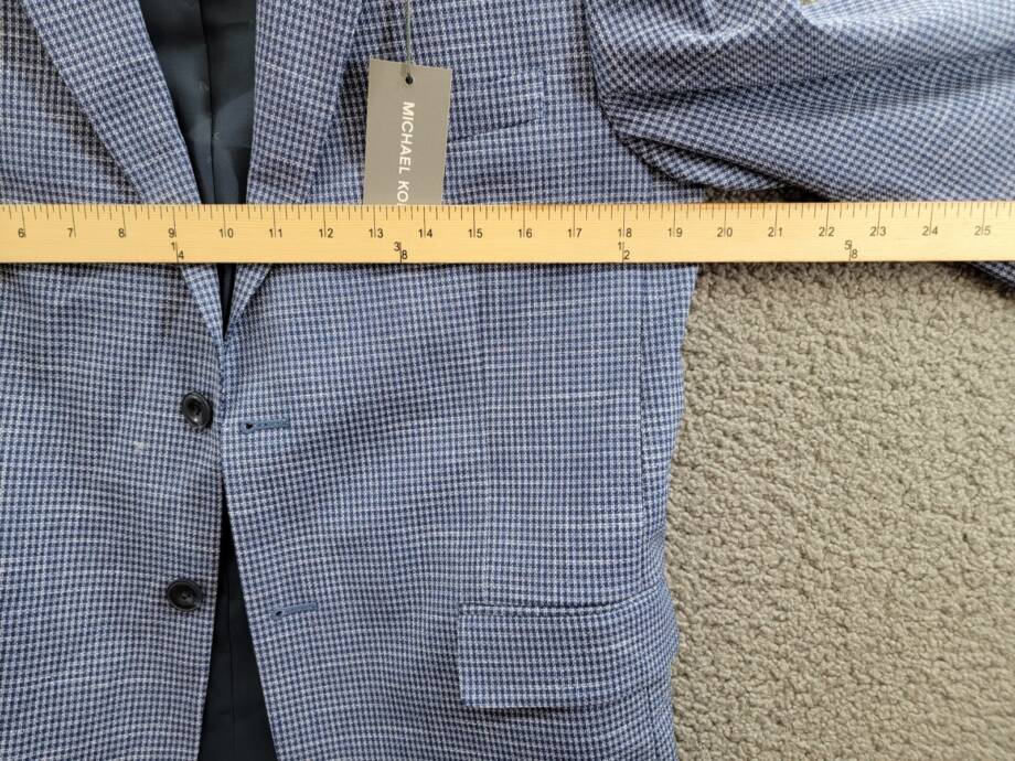 Michael Kors Classic Fit Stretch Suit Jacket Big Boys 20R Blue Button Front L/S