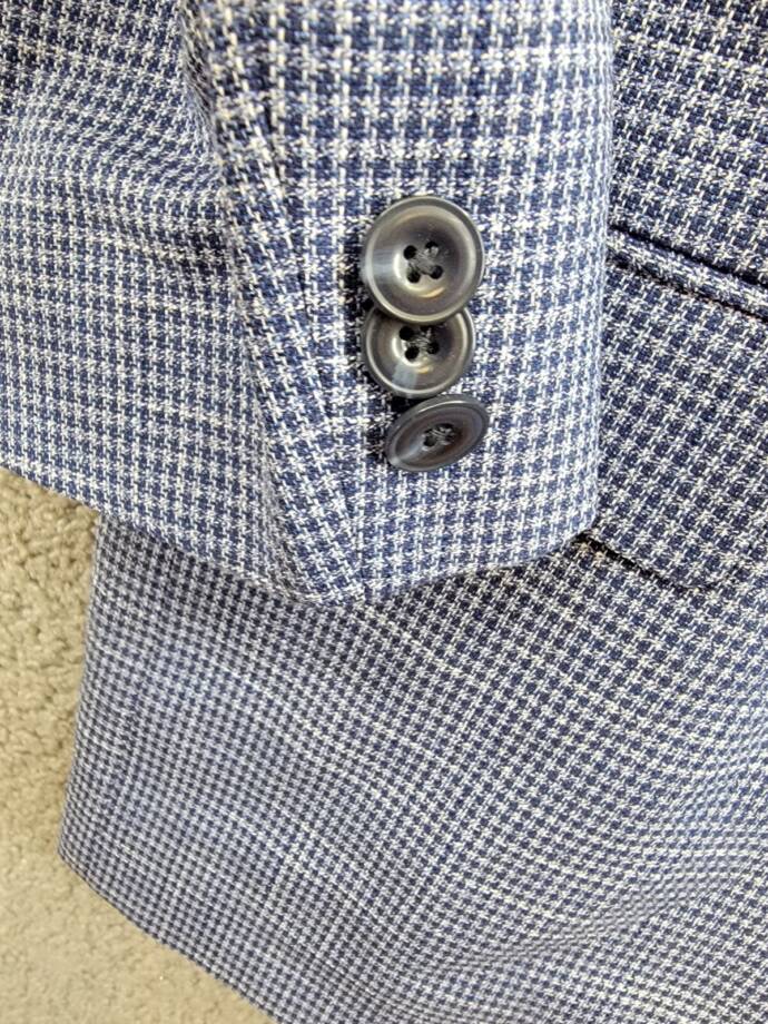 Michael Kors Classic Fit Stretch Suit Jacket Big Boys 20R Blue Button Front L/S