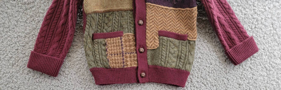 Ralph Lauren Wool Blend Patchwork V-Neck Cardigan Baby Boys' 18-24Mos Multi L/S