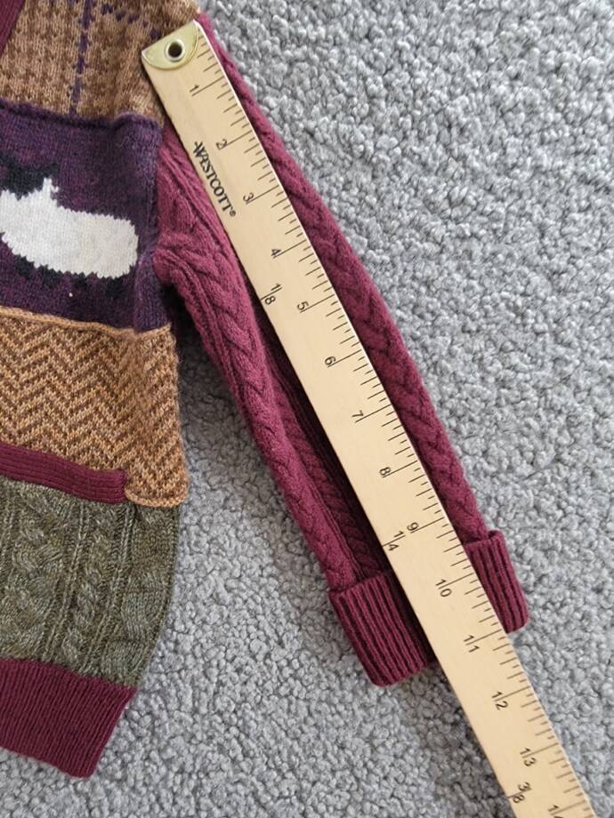 Ralph Lauren Wool Blend Patchwork V-Neck Cardigan Baby Boys' 18-24Mos Multi L/S