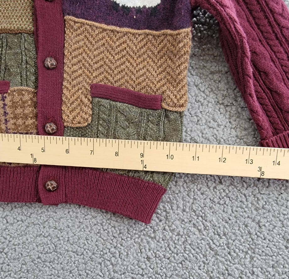 Ralph Lauren Wool Blend Patchwork V-Neck Cardigan Baby Boys' 18-24Mos Multi L/S