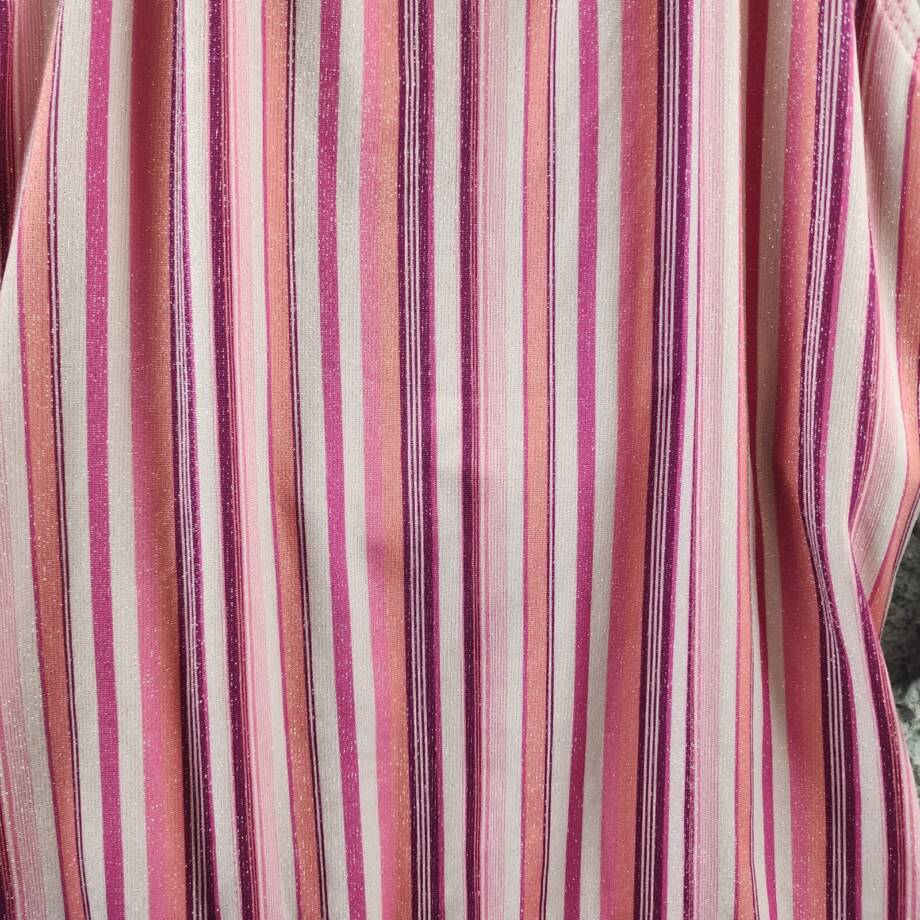 Splendid Lurex One Piece Swimsuit Girls 16 Multi Striped Halter Neck Back Tie