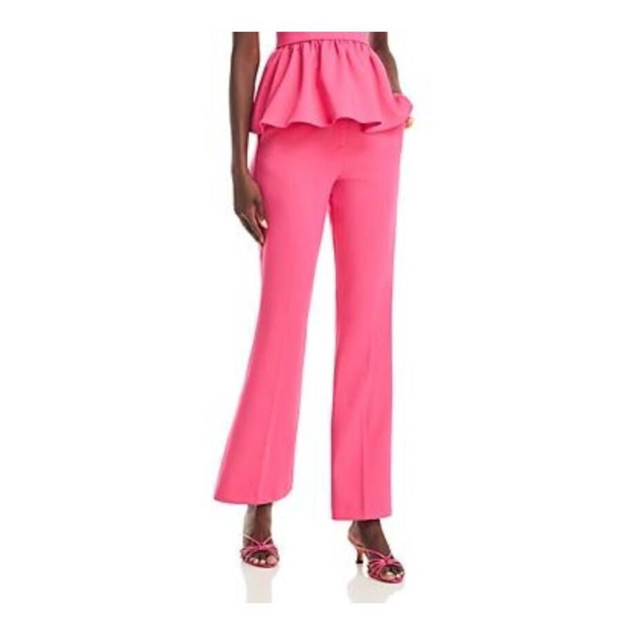 French Connection Whisper Flared Office Dress Pants Women's 0 Raspberry Sorbet
