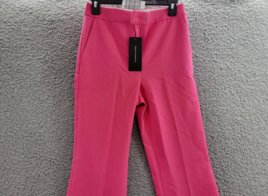 French Connection Whisper Flared Office Dress Pants Women's 0 Raspberry Sorbet
