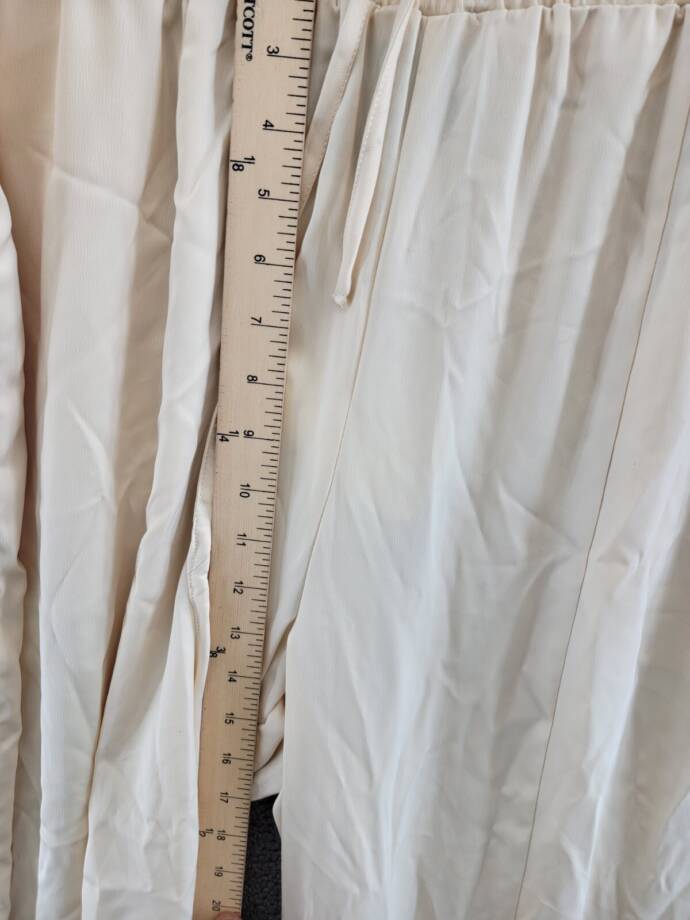 Nina Parker Plus Size Sequin-Stripe Wide-Leg Pants Women's 1X Wheat Pull On