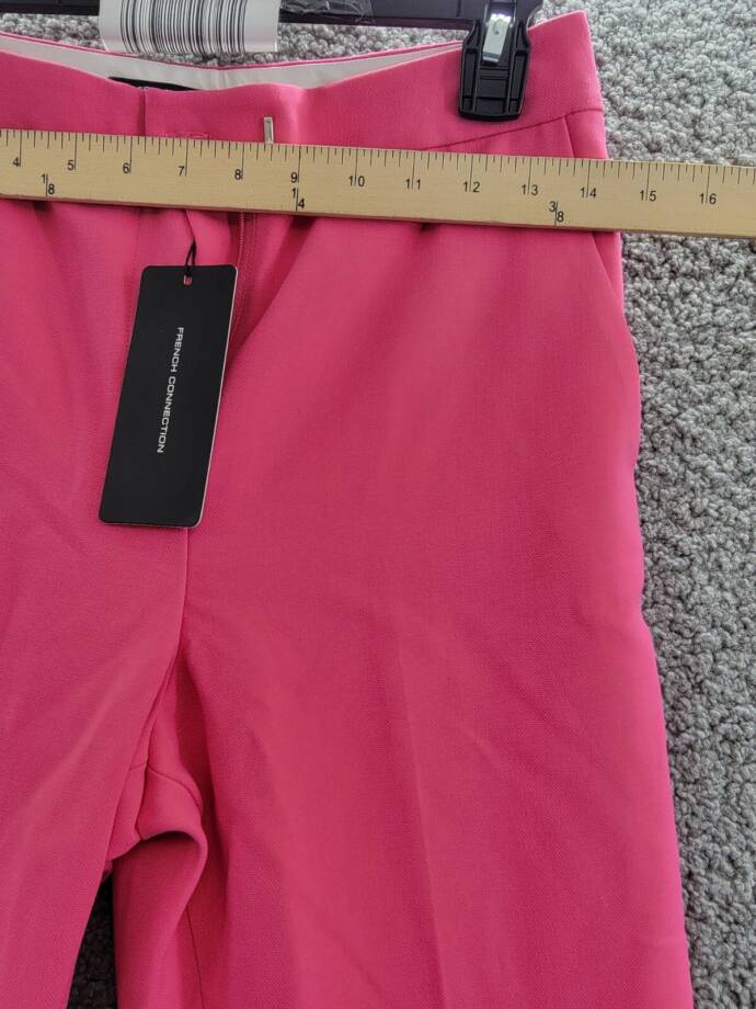 French Connection Whisper Flared Office Dress Pants Women's 0 Raspberry Sorbet