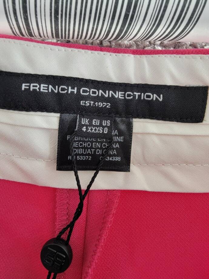 French Connection Whisper Flared Office Dress Pants Women's 0 Raspberry Sorbet