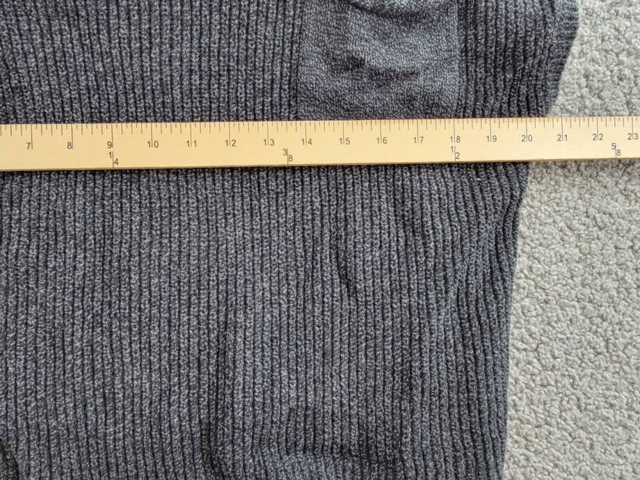 Free People Freya Sweater Women's XL Charcoal Combo Patch Pocket Short Sleeve