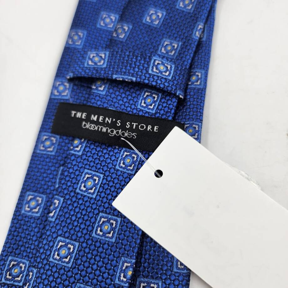 The Men's Store at Bloomingdale's Square Medallion Tie Men's One Size Light Blue