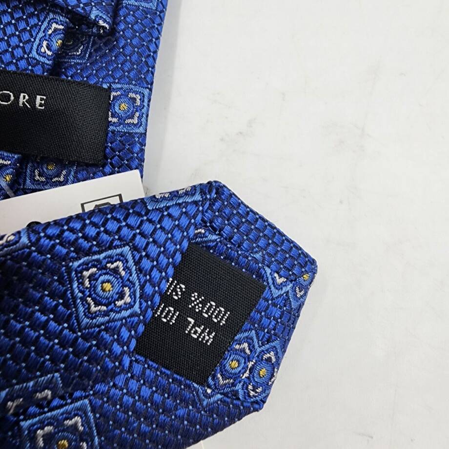 The Men's Store at Bloomingdale's Square Medallion Tie Men's One Size Light Blue