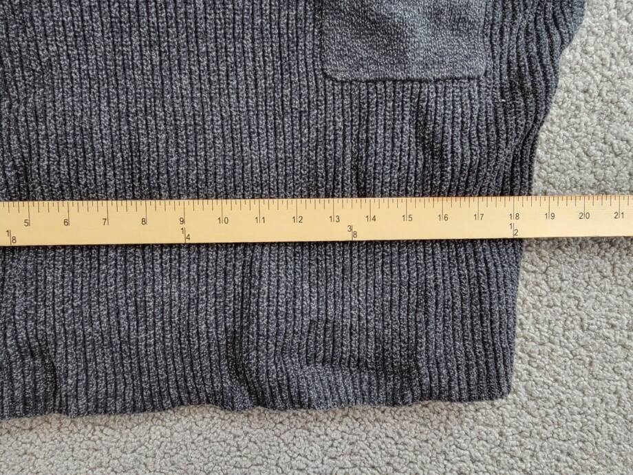 Free People Freya Sweater Women's XL Charcoal Combo Patch Pocket Short Sleeve