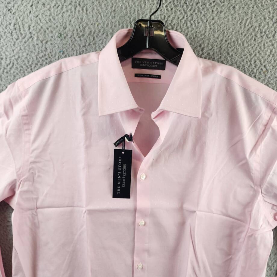 The Men's Store at Bloomingdale's Regular Fit Dress Shirt Men's 34/35 16.5 Pink