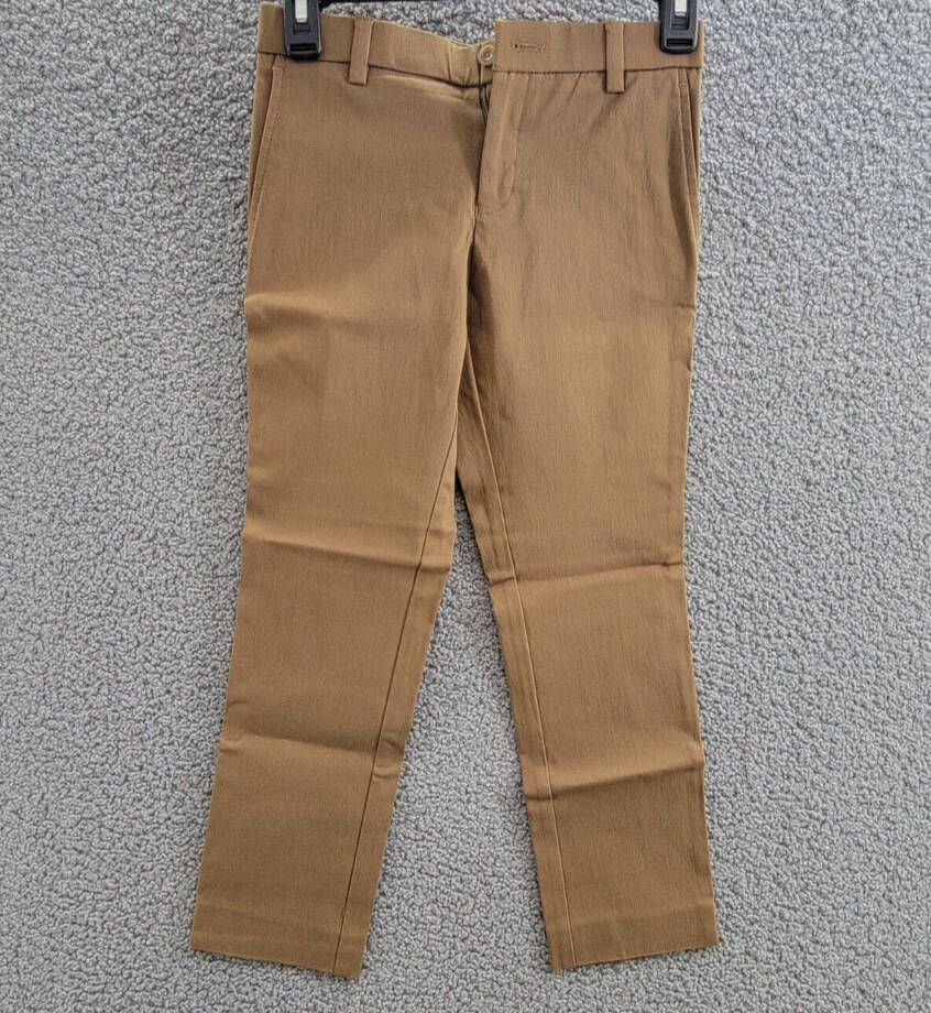 Michael Kors Classic Fit Stretch Dress Pants Boys 8R Camel Button Zip Closure
