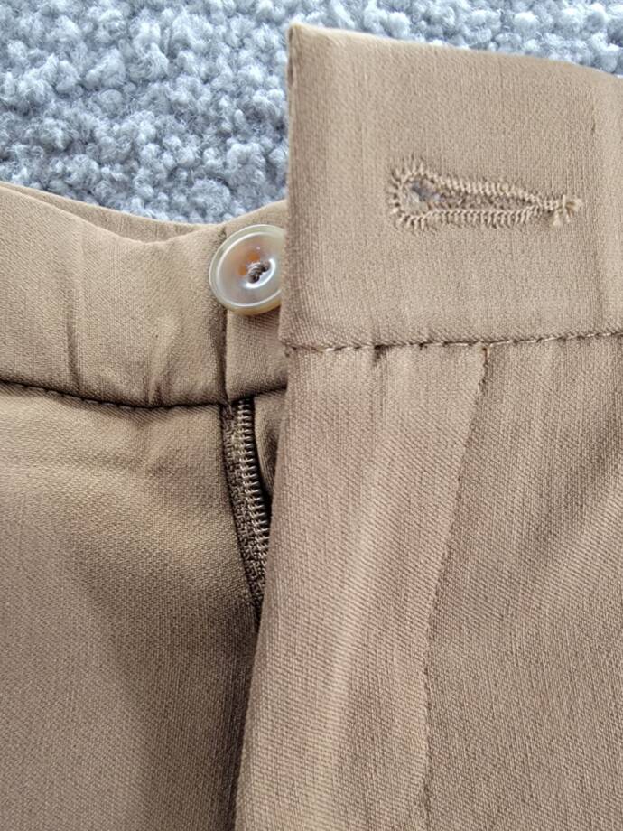 Michael Kors Classic Fit Stretch Dress Pants Boys 8R Camel Button Zip Closure