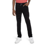 Levi's Skinny Knit Pull On Pants Big Boys' 18R Black Drawstring Elastic Waist
