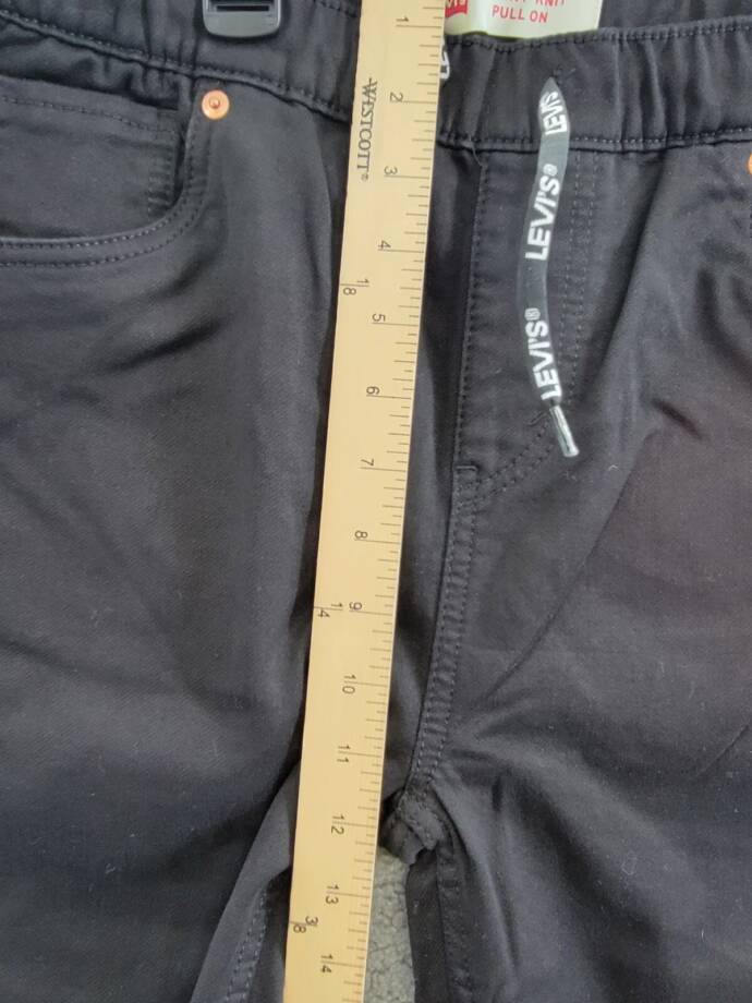 Levi's Skinny Knit Pull On Pants Big Boys' 18R Black Drawstring Elastic Waist