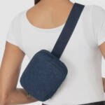 Jenni Quilted Adjustable Fanny Pack Women's M/L Denim Dark Interior Slip Pocket