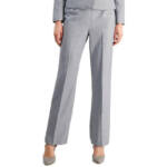 Le Suit Herringbone Pants Women's 16 Granite Pleated Front Elastic Waist Pull On