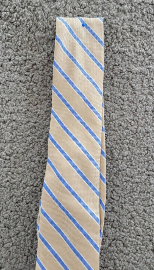 Tommy Hilfiger Striped Tie Men's One Size Brown Multi Classic Design Pointed