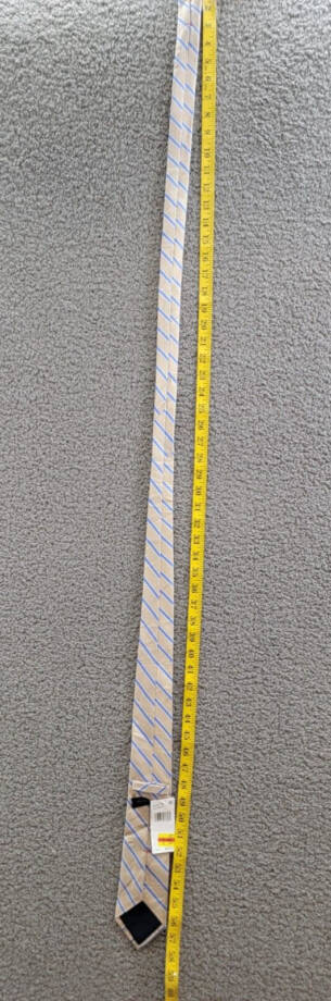 Tommy Hilfiger Striped Tie Men's One Size Brown Multi Classic Design Pointed