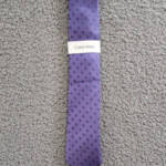 Calvin Klein Micro-Floral Neat Tie Men's One Size Purple Classic Design Pointed