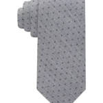 Calvin Klein Tonal Dot Neat Tie Men's One Size Gray Classic Design Pointed Style