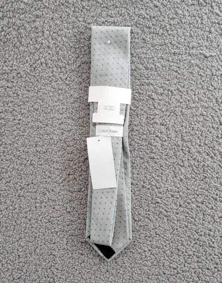 Calvin Klein Tonal Dot Neat Tie Men's One Size Gray Classic Design Pointed Style