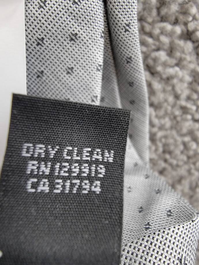 Calvin Klein Tonal Dot Neat Tie Men's One Size Gray Classic Design Pointed Style