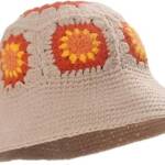Lulla Collection Crochet Bucket Hat Women's OS Orange Multi