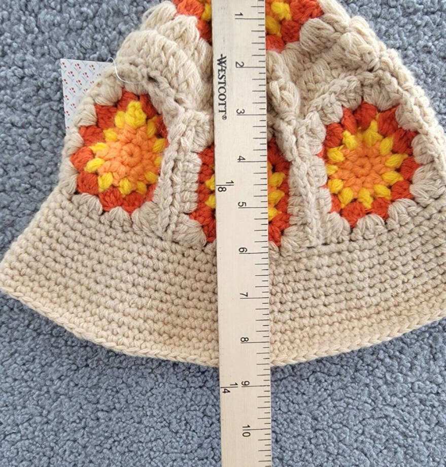 Lulla Collection Crochet Bucket Hat Women's OS Orange Multi