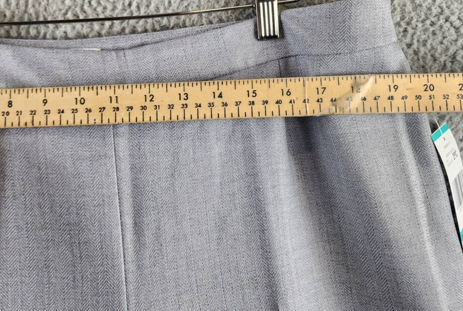 Le Suit Herringbone Pants Women's 16 Granite Pleated Front Elastic Waist Pull On
