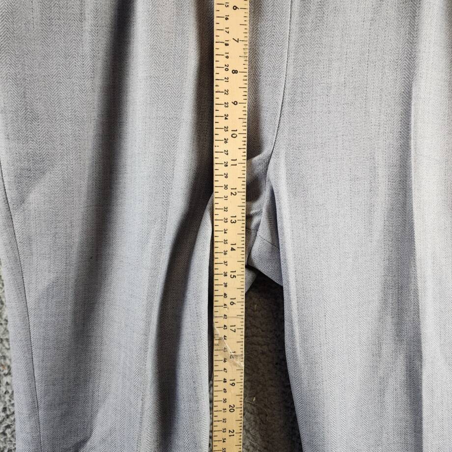 Le Suit Herringbone Pants Women's 16 Granite Pleated Front Elastic Waist Pull On