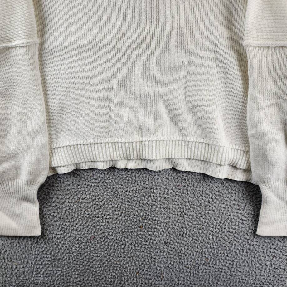 AQUA Rib Knit Long Sleeve Sweater Women's XL Calla Lily Drop Shoulder Pullover