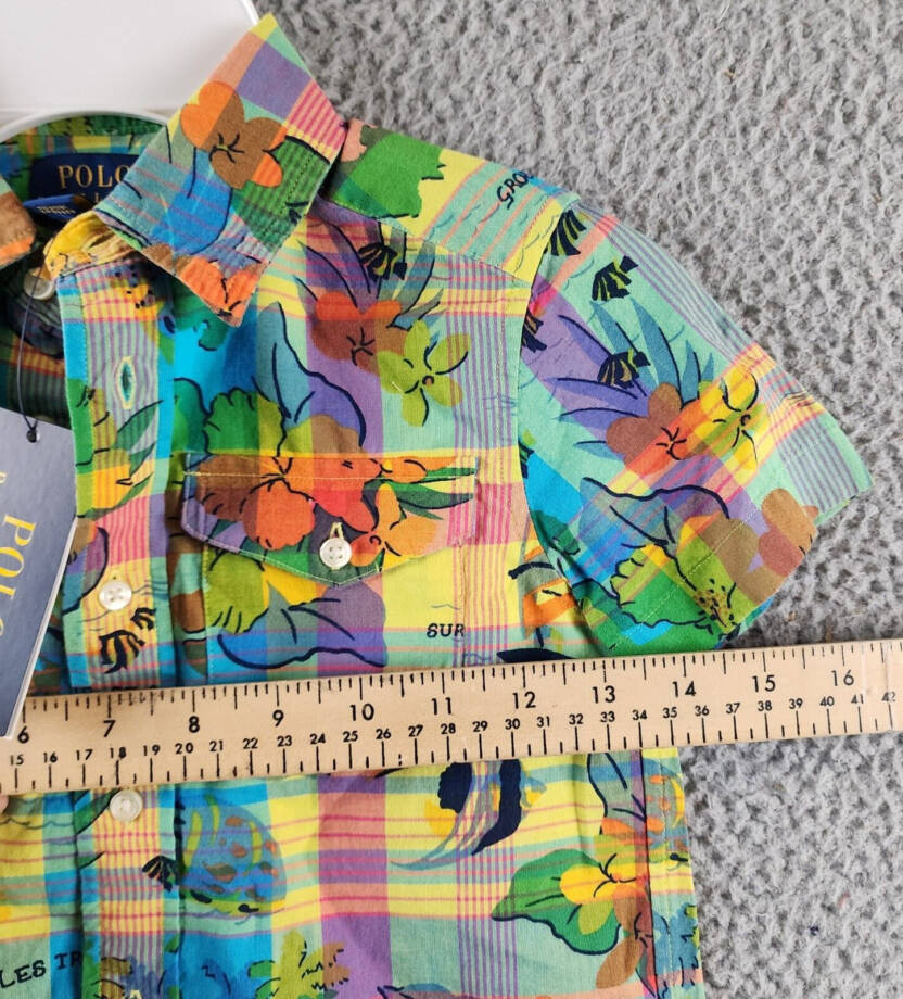 Polo Ralph Lauren Tropical Madras Plaid Short-Sleeve Shirt Boys 4 Multicolor