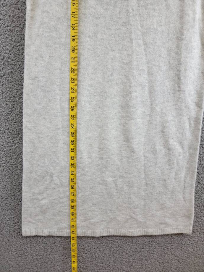 MSK Sleeveless Turtleneck Sweater Dress Women's L Silver Heather Ribbed Hem