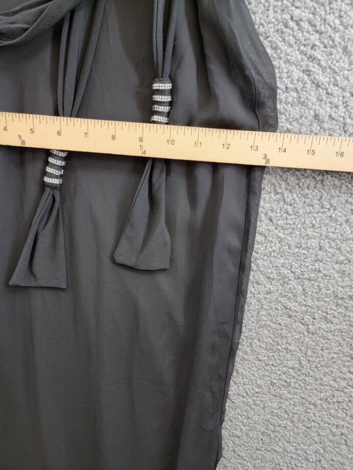 MSK Blouson Wide Leg Jumpsuit Women's S Black Scoop Neck Belted Back Zip Closure
