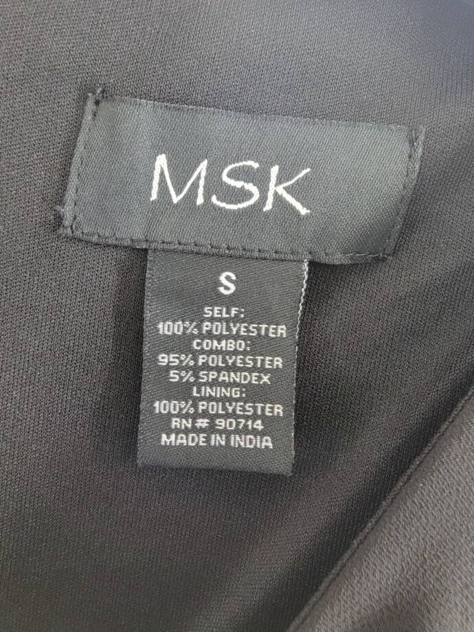 MSK Blouson Wide Leg Jumpsuit Women's S Black Scoop Neck Belted Back Zip Closure
