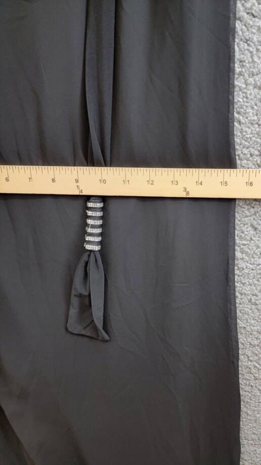 MSK Blouson Jumpsuit Women's XL Black Wide Leg Scoop Neckline Hook & Eye Closure