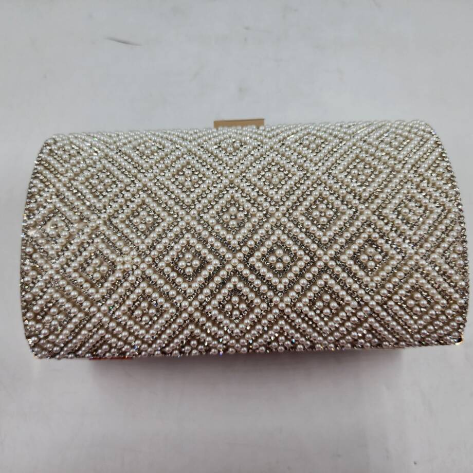 INC International Concepts Ranndi Sparkle Clutch Women's Pearl Detachable Strap