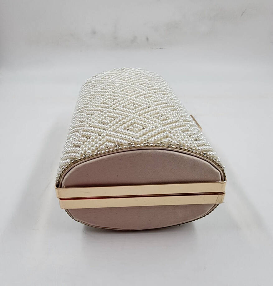 INC International Concepts Ranndi Sparkle Clutch Women's Pearl Detachable Strap