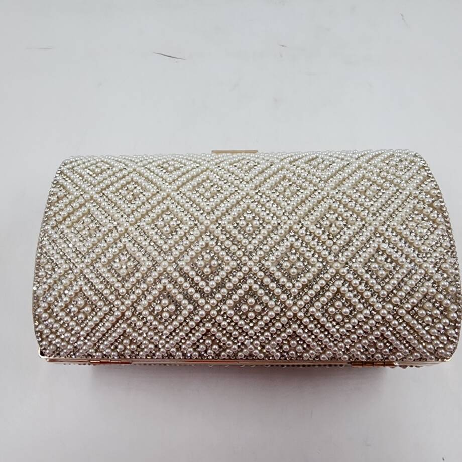 INC International Concepts Ranndi Sparkle Clutch Women's Pearl Detachable Strap