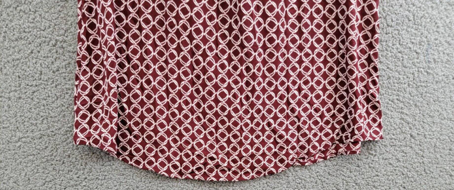 CHARTER CLUB Printed Ruffled Sleeveless Top Women's XL Cranberry V-Neck Pullover