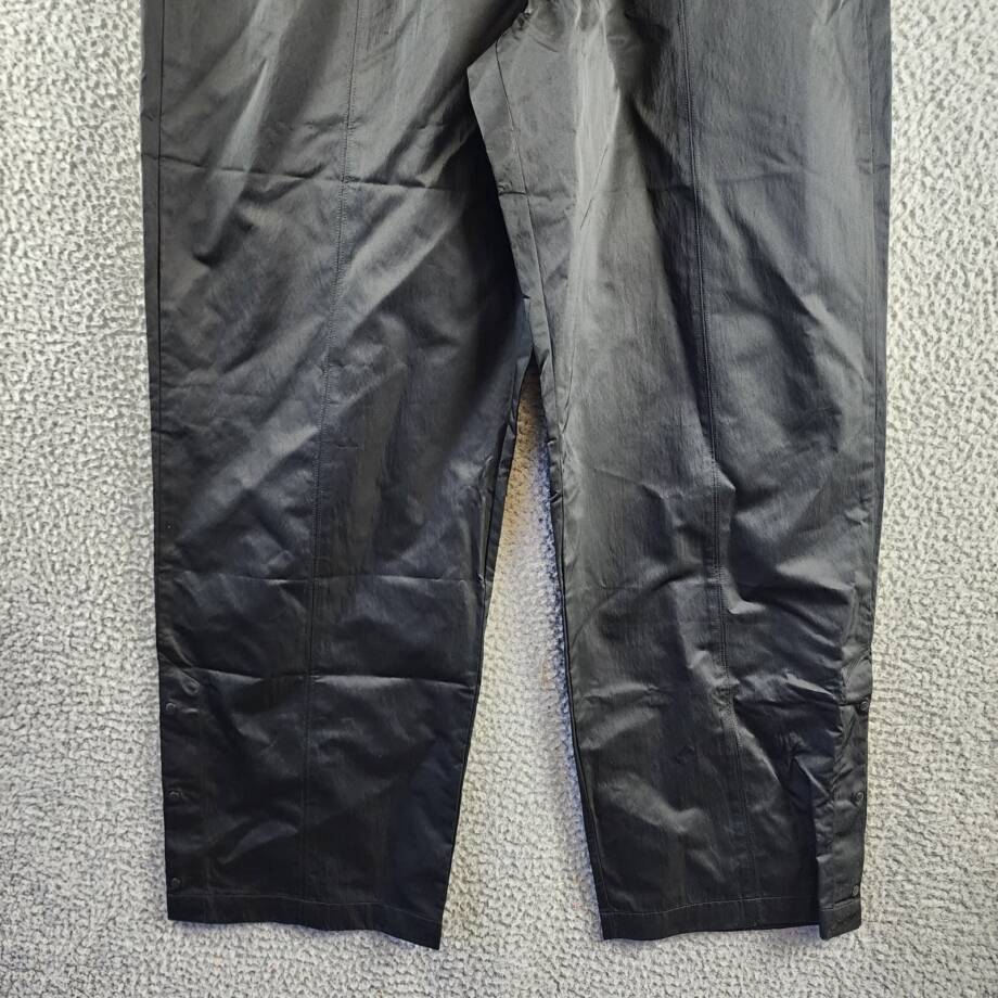 Champion High Rise Snap Cuff Straight Leg Pants Women's L Black Elastic Waist