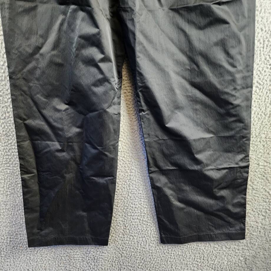 Champion High Rise Snap Cuff Straight Leg Pants Women's L Black Elastic Waist