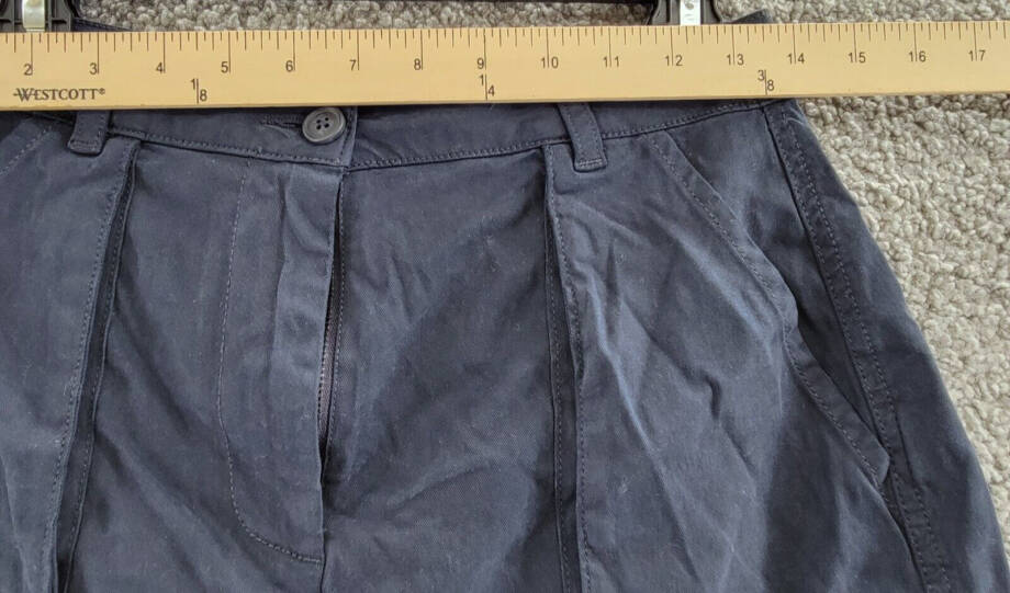 Splendid Margaret Trouser Shorts Women's S Navy Side Pockets Zip/Button Closure