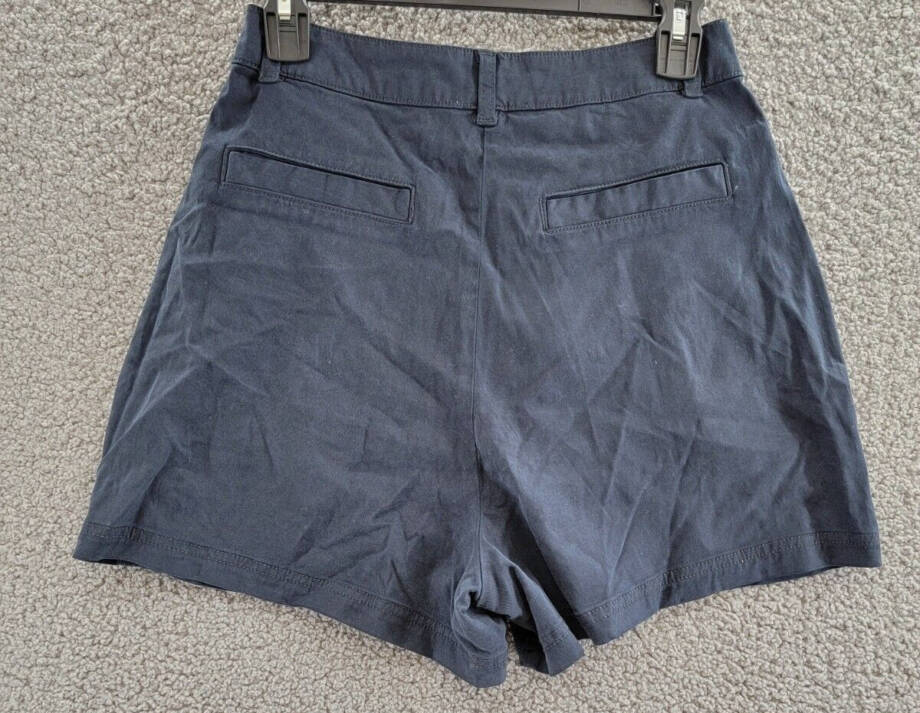 Splendid Margaret Trouser Shorts Women's S Navy Side Pockets Zip/Button Closure