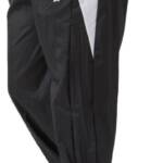 Reebok Plus Size Pull-On Logo Woven Track Pants Women's 2X 18-20W Black/White