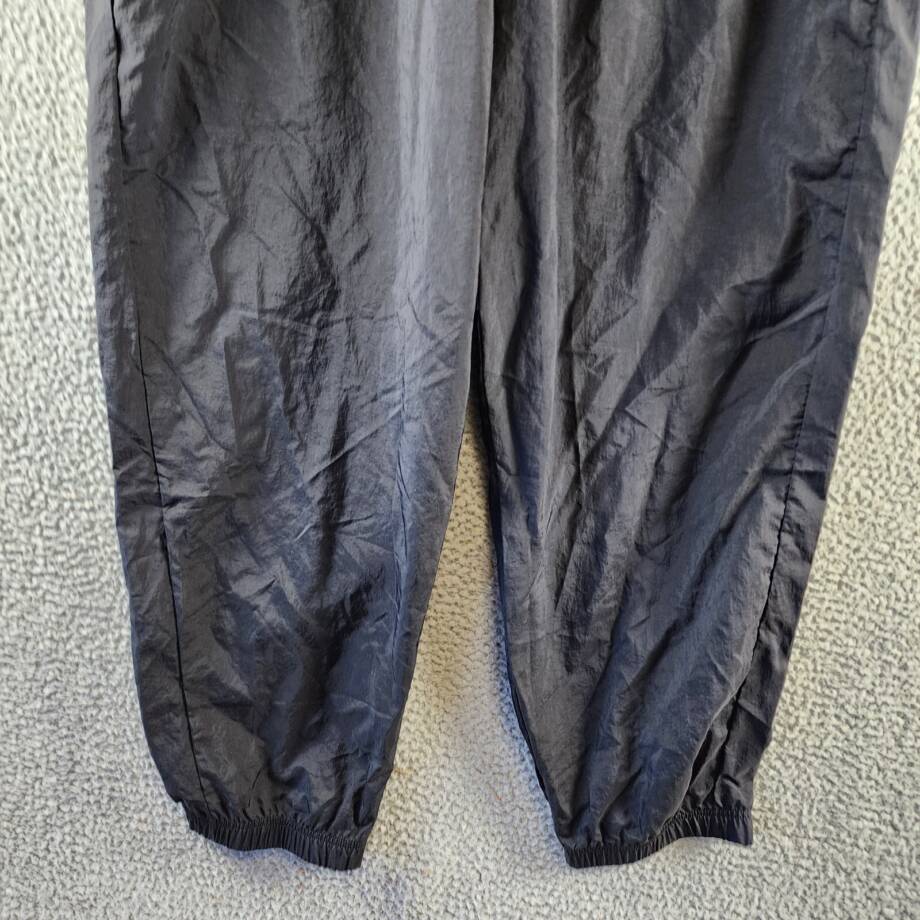 Reebok Plus Size Pull-On Logo Woven Track Pants Women's 2X 18-20W Black/White