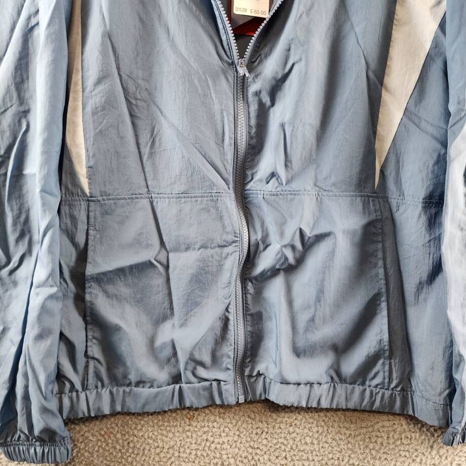 Reebok Plus Size Zip-Front Colorblocked Jacket Women's 2X/18-20W Blue Slate